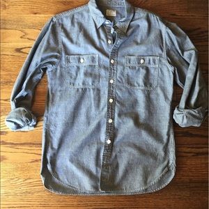 J. Crew Men's M Chambray Shirt - Gray